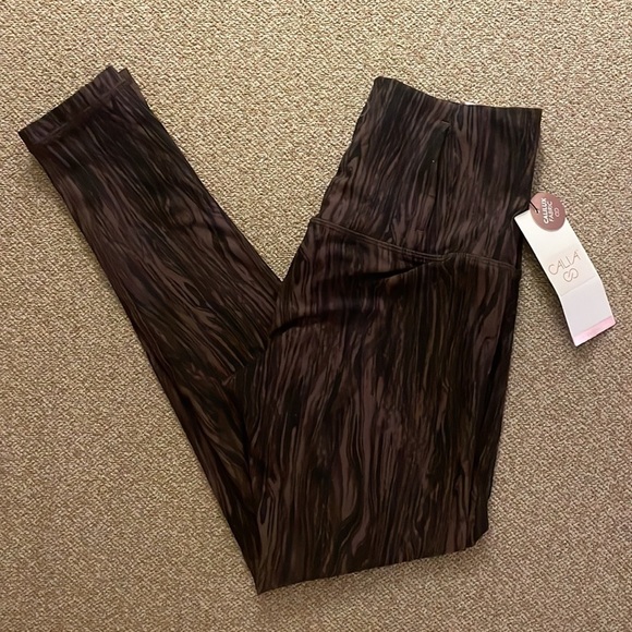 CALIA Women's Core Essential 7/8 Leggings in Faux Bois Cocoa Dreams Size… - Picture 5 of 10